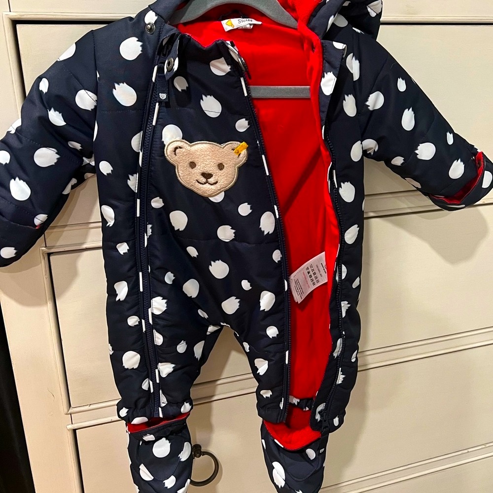 Like new Steiff baby snow suit